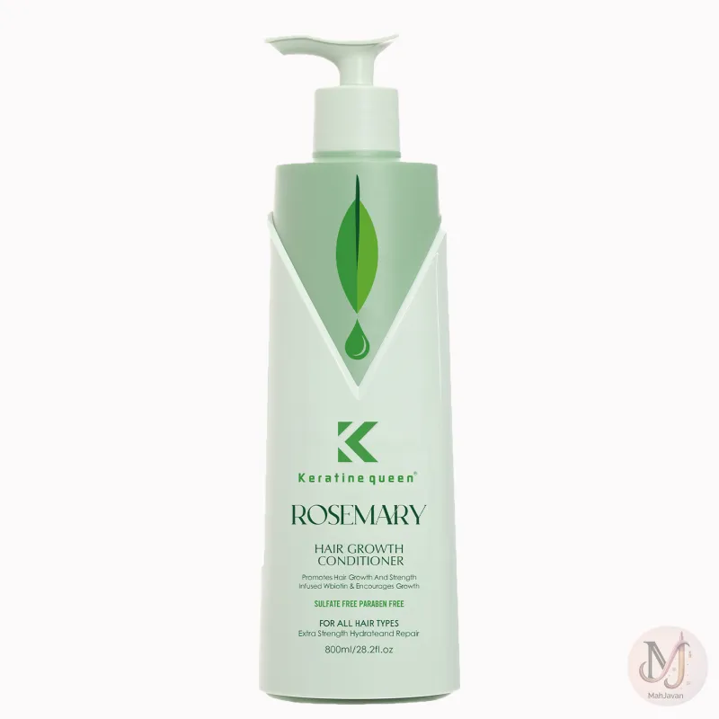 نرم کننده رزماری و بیوتین کراتیین کوئین مدل Hair Growth حجم 800ml (بدون سولفات)